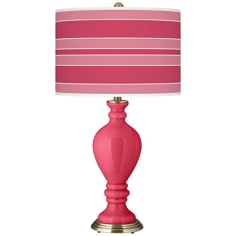 Image 1 Eros Pink Bold Stripe Civitia Table Lamp