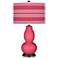 Eros Pink Bold Stripe Double Gourd Table Lamp
