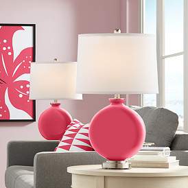 Image1 of Eros Pink Carrie Table Lamp Set of 2
