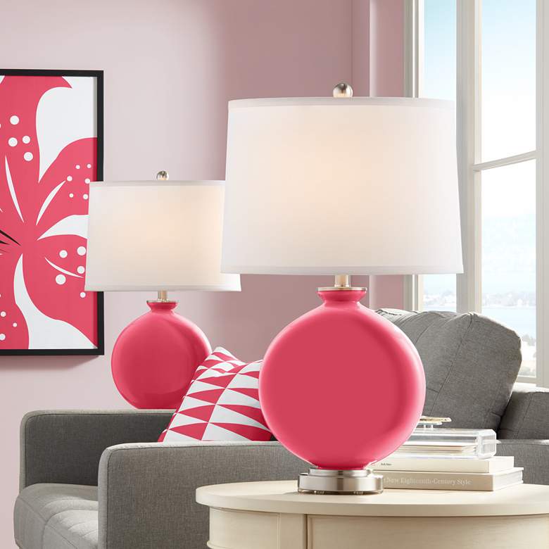 Image 1 Eros Pink Carrie Table Lamp Set of 2
