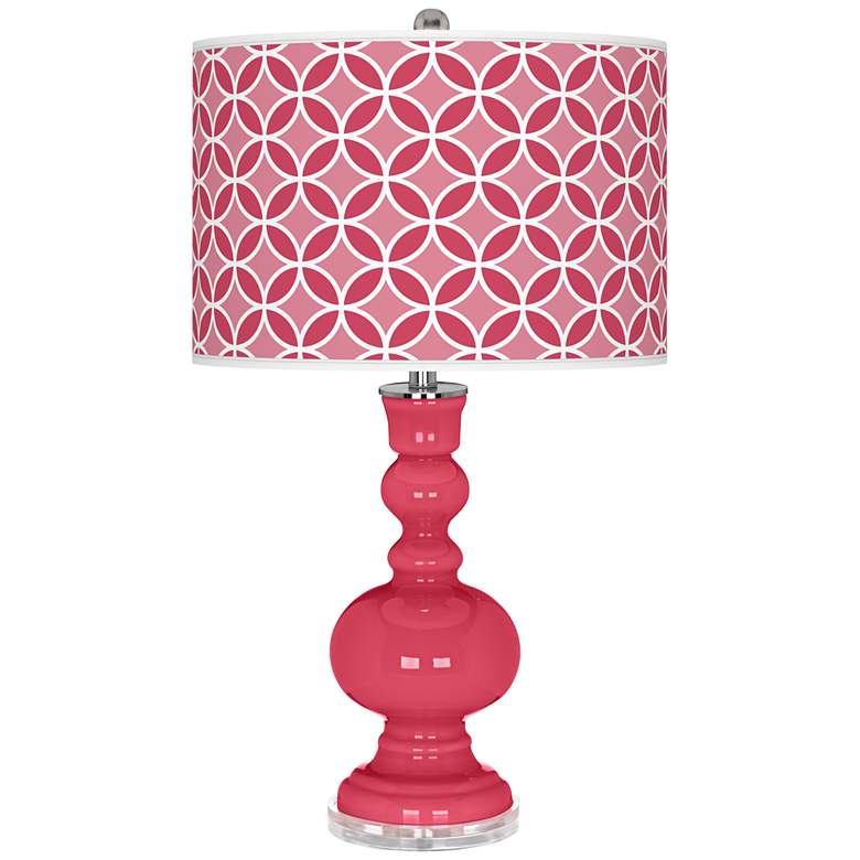 Image 1 Eros Pink Circle Rings Apothecary Table Lamp
