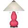 Eros Pink Fulton Table Lamp with Fluted Glass Shade