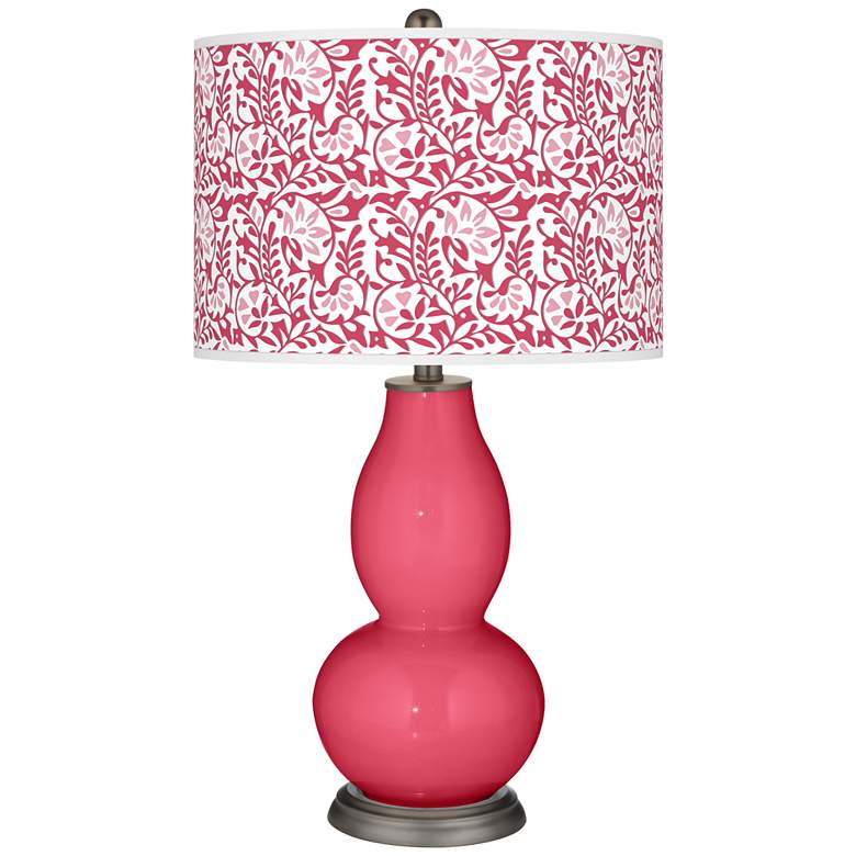 Image 1 Eros Pink Gardenia Double Gourd Table Lamp