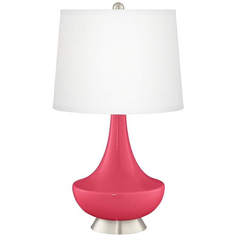 Image 2 Eros Pink Gillan Glass Table Lamp with Dimmer