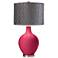 Eros Pink Morell Silver Pleat Shade Ovo Table Lamp