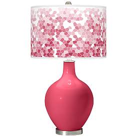 Image1 of Eros Pink Mosaic Giclee Ovo Table Lamp
