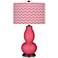 Eros Pink Narrow Zig Zag Double Gourd Table Lamp