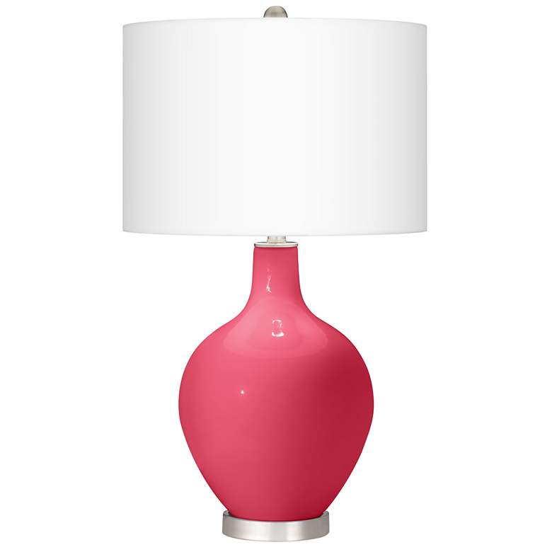 Image 2 Eros Pink Ovo Table Lamp With Dimmer