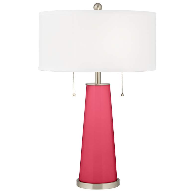 Image 2 Eros Pink Peggy Glass Table Lamp With Dimmer