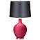 Eros Pink - Satin Dark Gray Shade Ovo Table Lamp