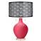 Eros Pink Toby Table Lamp With Black Metal Shade