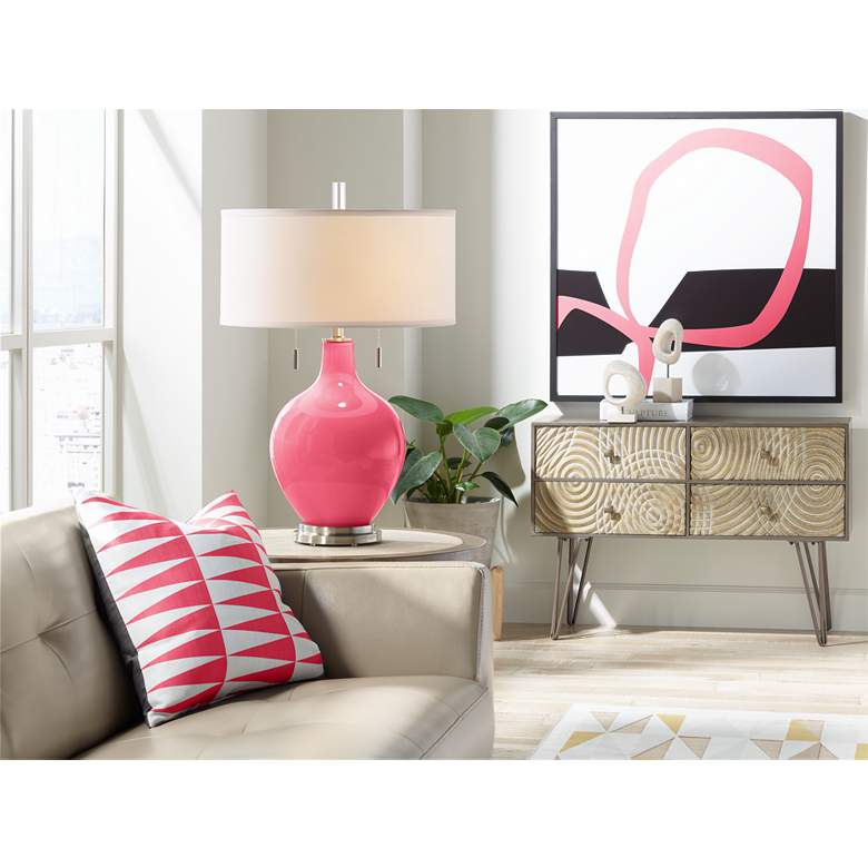 Image 3 Eros Pink Toby Table Lamp more views