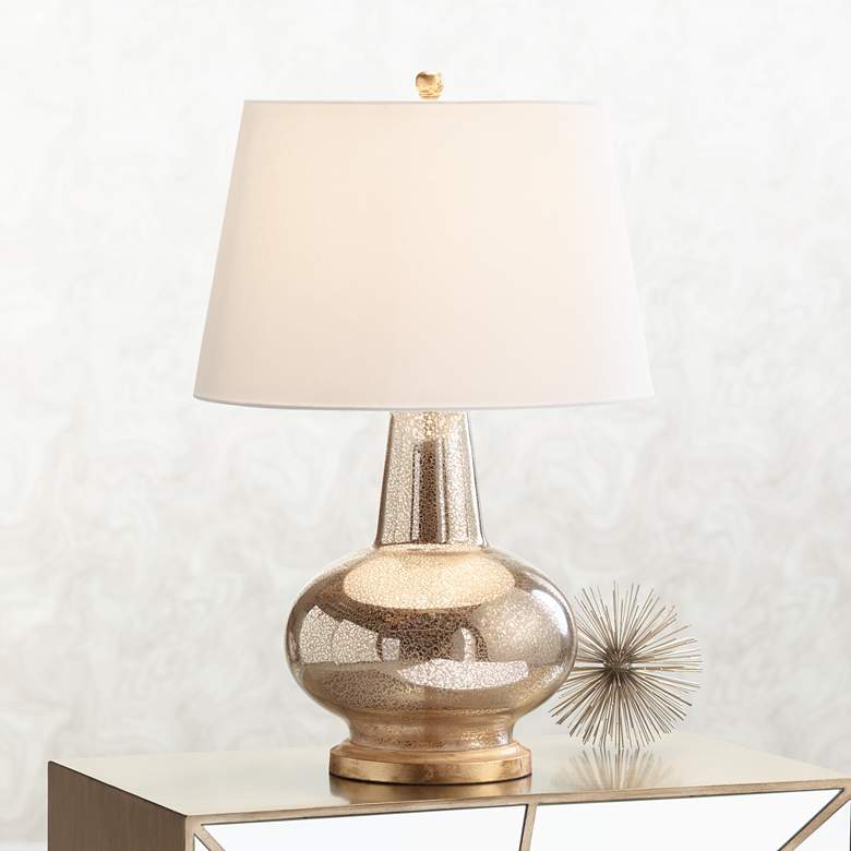Image 1 Errol Long Neck Gourd Mercury Glass Table Lamp