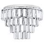 Erseka - 20" 4-Tier Chandelier with Clear Crystals - Chrome Finish