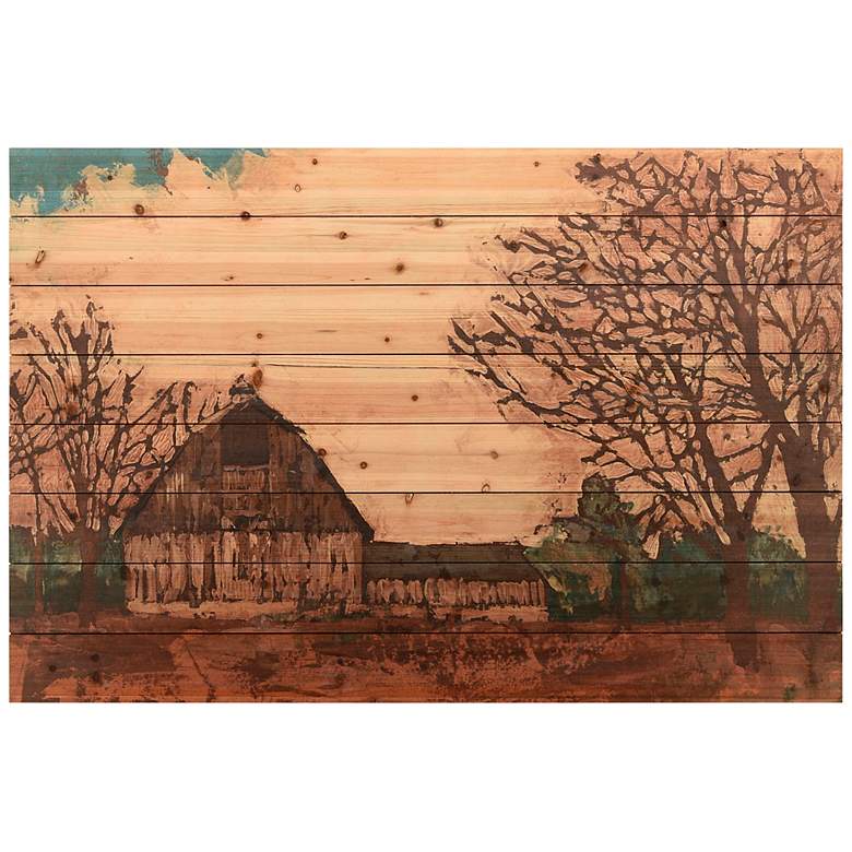 Image 2 Erstwhile Barn 1 45" Wide Giclee Print Solid Wood Wall Art