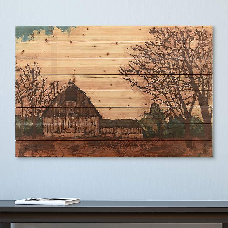 Image 1 Erstwhile Barn 1 45" Wide Giclee Print Solid Wood Wall Art