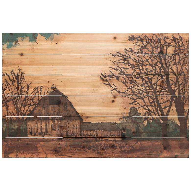 Image 2 Erstwhile Barn 3 36" Wide Giclee Print Solid Wood Wall Art
