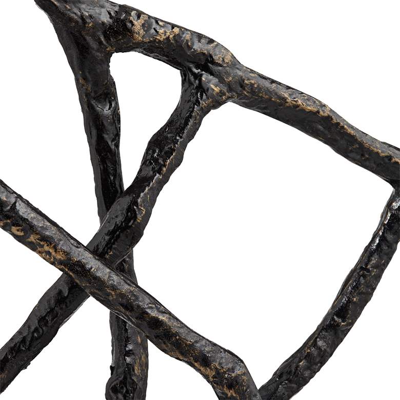 Image 2 Erudite 19" High Matte Black Metal Abstract Sculpture more views