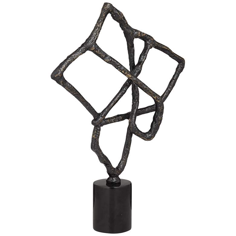 Image 4 Erudite 19" High Matte Black Metal Abstract Sculpture more views