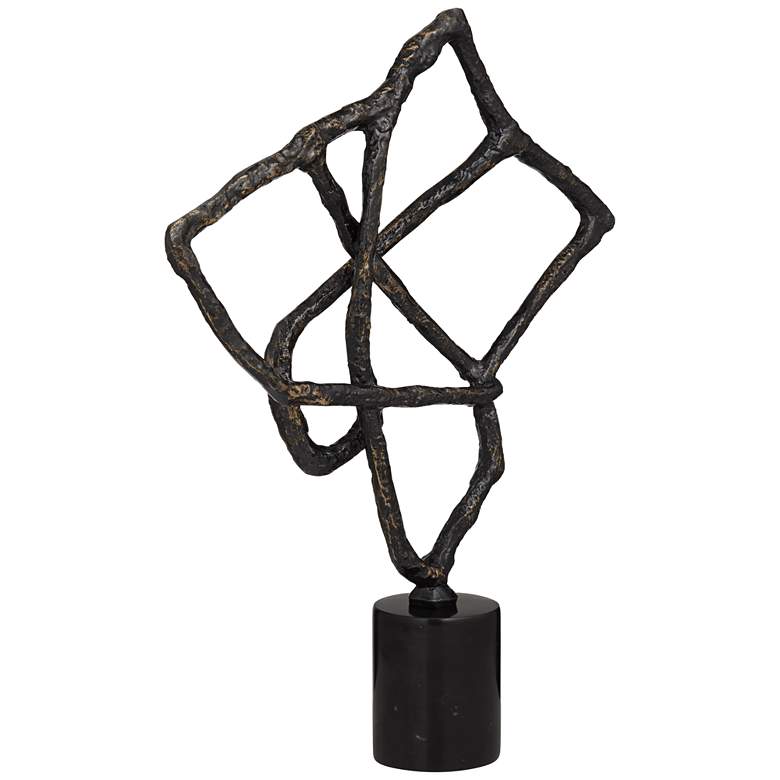 Image 5 Erudite 19" High Matte Black Metal Abstract Sculpture more views