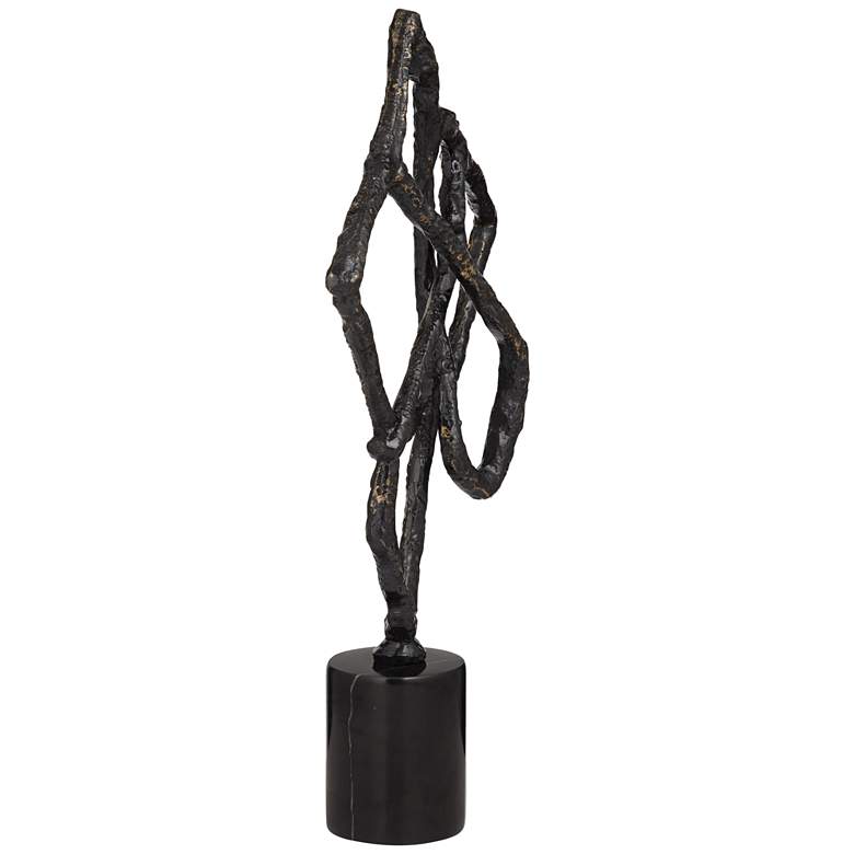 Image 6 Erudite 19" High Matte Black Metal Abstract Sculpture more views