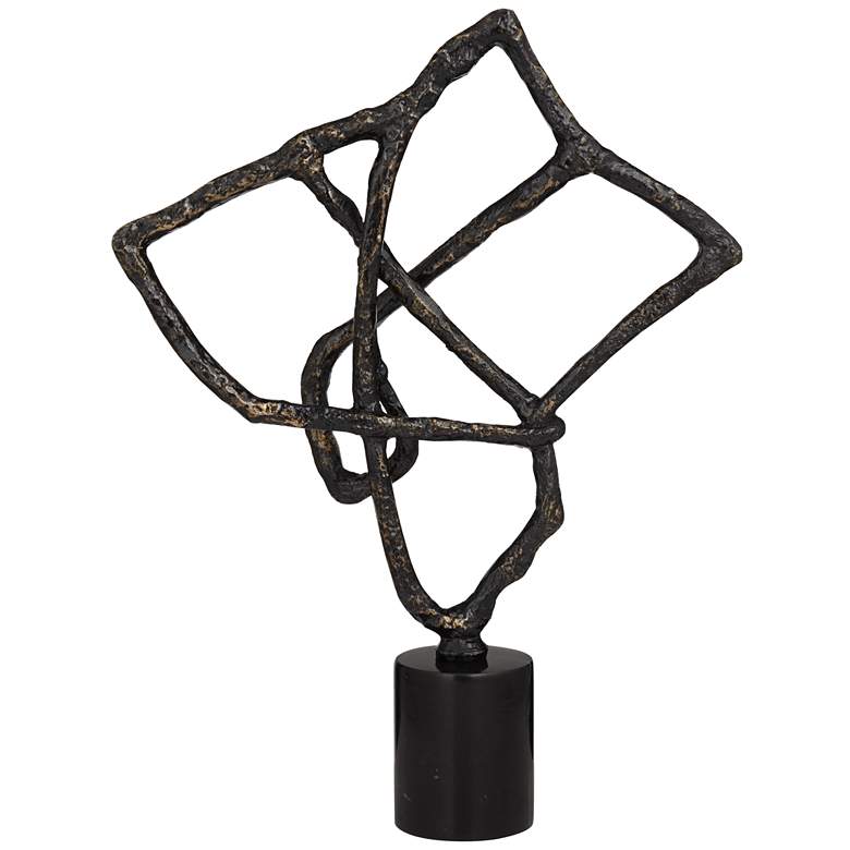 Image 7 Erudite 19" High Matte Black Metal Abstract Sculpture more views