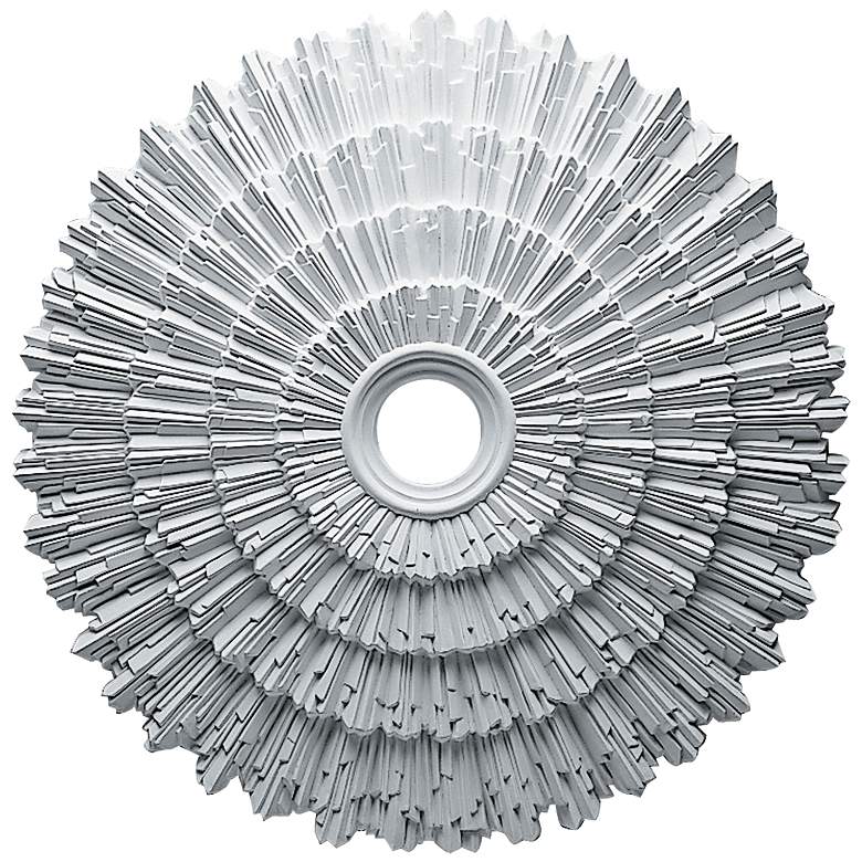 Image 1 Eryn 24 3/4" Wide Primed Round Ceiling Medallion
