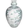 6_Erynn 16" High Green and White Ceramic Decorative Vase more views