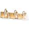 Erythronium 22" Wide Matte Gold 3-Light Bath Light
