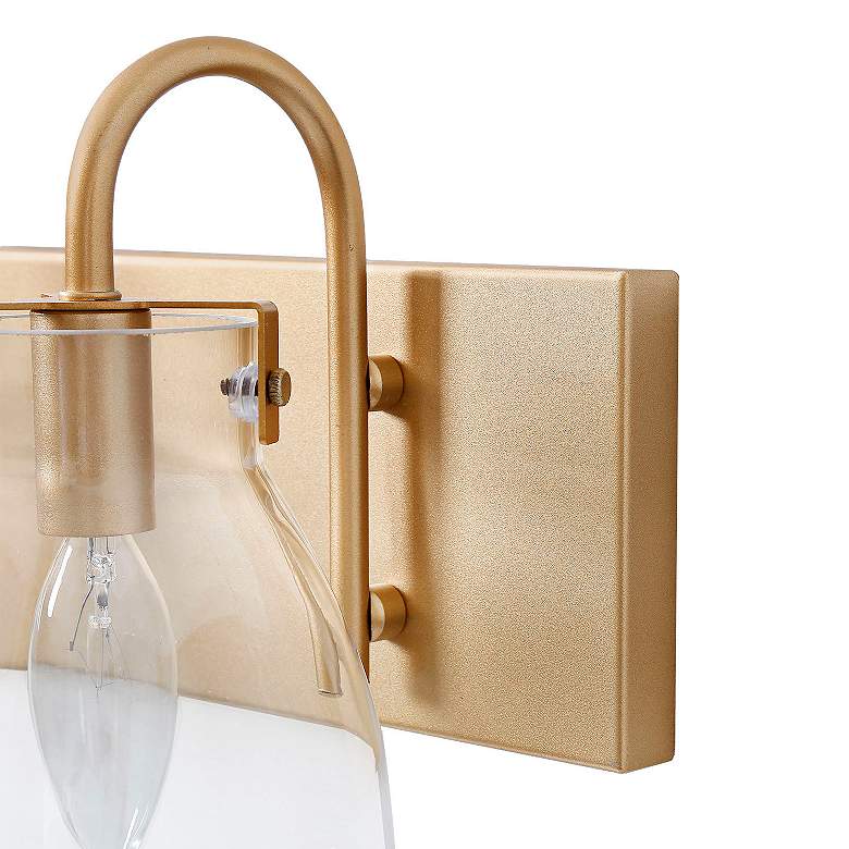 Image 3 Erythronium 22" Wide Matte Gold 3-Light Bath Light more views