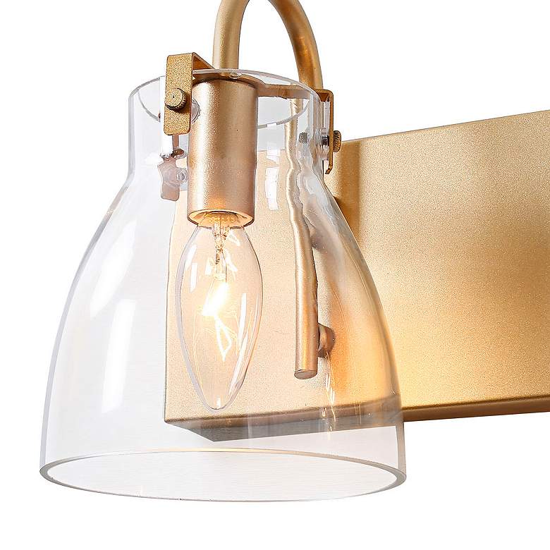 Image 4 Erythronium 22" Wide Matte Gold 3-Light Bath Light more views