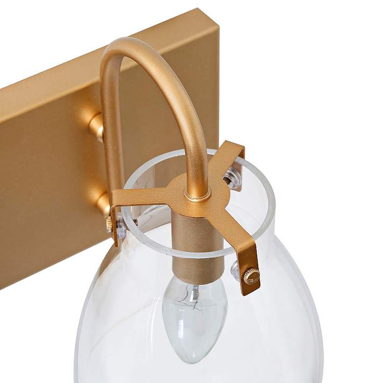 Image 5 Erythronium 22" Wide Matte Gold 3-Light Bath Light more views
