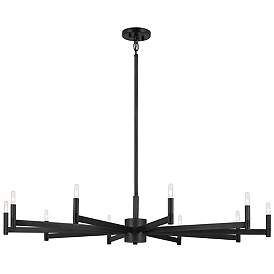 Image1 of Erzo 48 Inch 10 Light Chandelier in Black