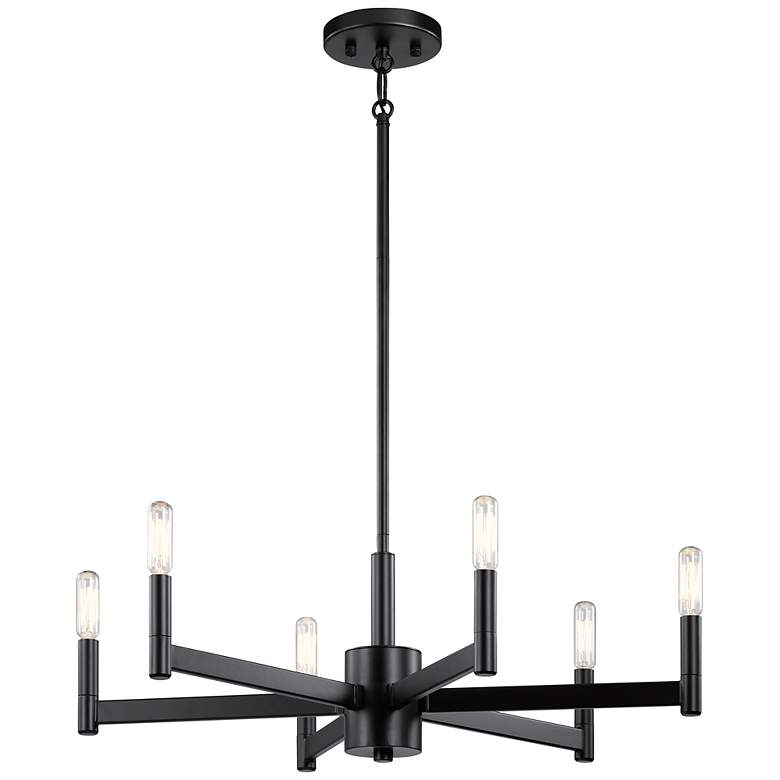 Image 1 Erzo 6 Light Chandelier Black