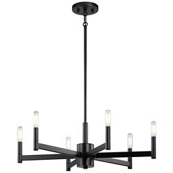 Erzo 6 Light Chandelier Black