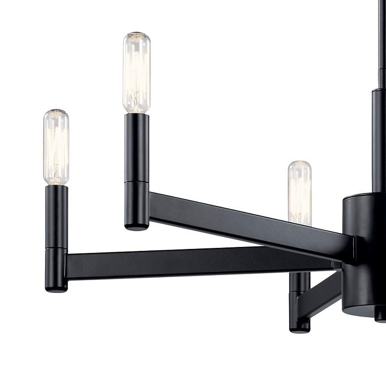 Image 3 Erzo 6 Light Chandelier Black more views