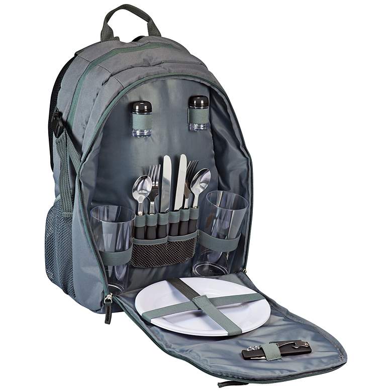 Image 1 Escape Gray and Black Picnic Service Backpack