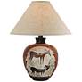 Escondido Orange Black Pot Rustic Southwest Style LED Deer Table Lamp