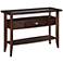 Eski 44" Wide Dark Walnut 1-Drawer 2-Shelf Console Table