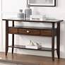 1_Eski 44" Wide Dark Walnut 1-Drawer 2-Shelf Console Table