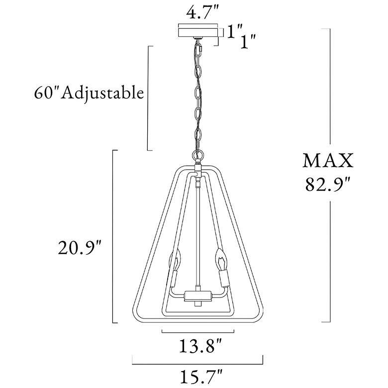 Image 2 Eskiltuna 4-Light Lantern Chandelier more views
