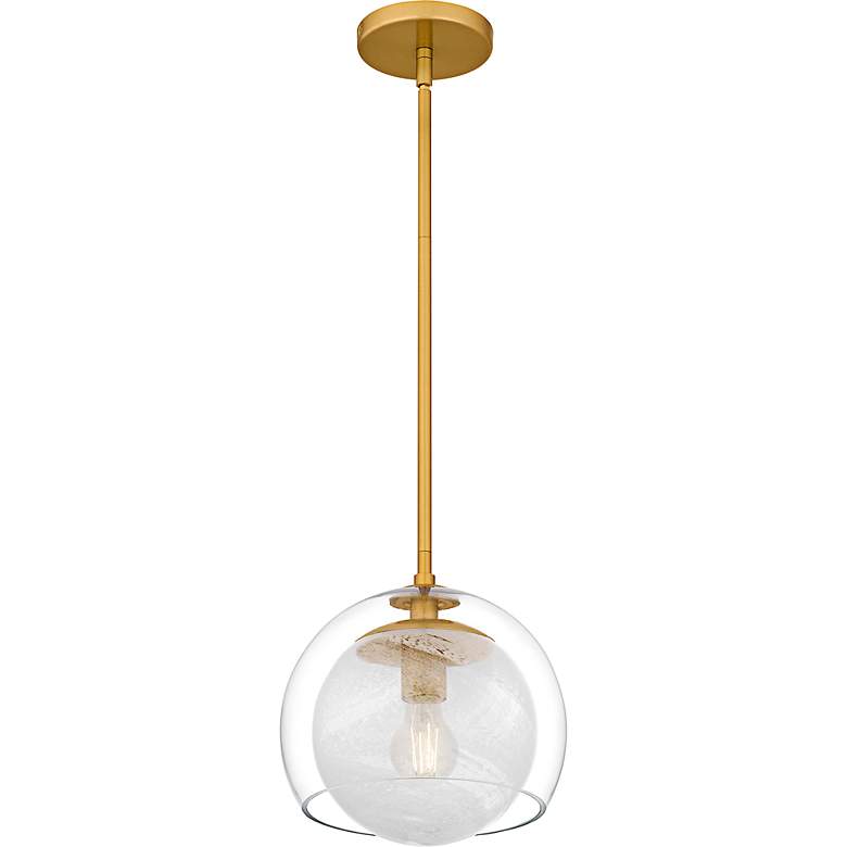 Image 4 Eslinger 1-Light Brushed Gold Mini Pendant more views