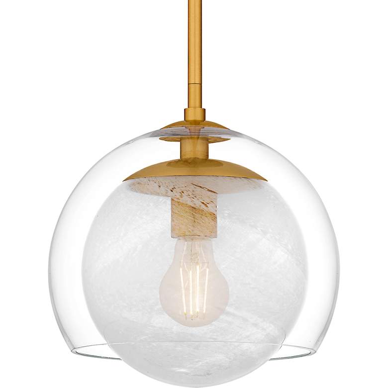 Image 5 Eslinger 1-Light Brushed Gold Mini Pendant more views