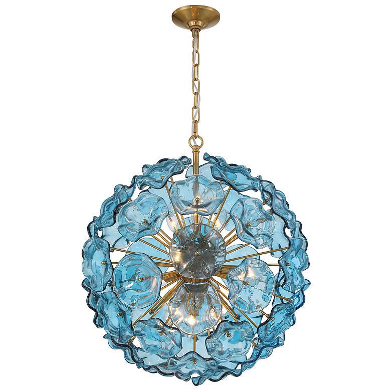 Image 1 Esme 9 Light Aged Brass Pendant
