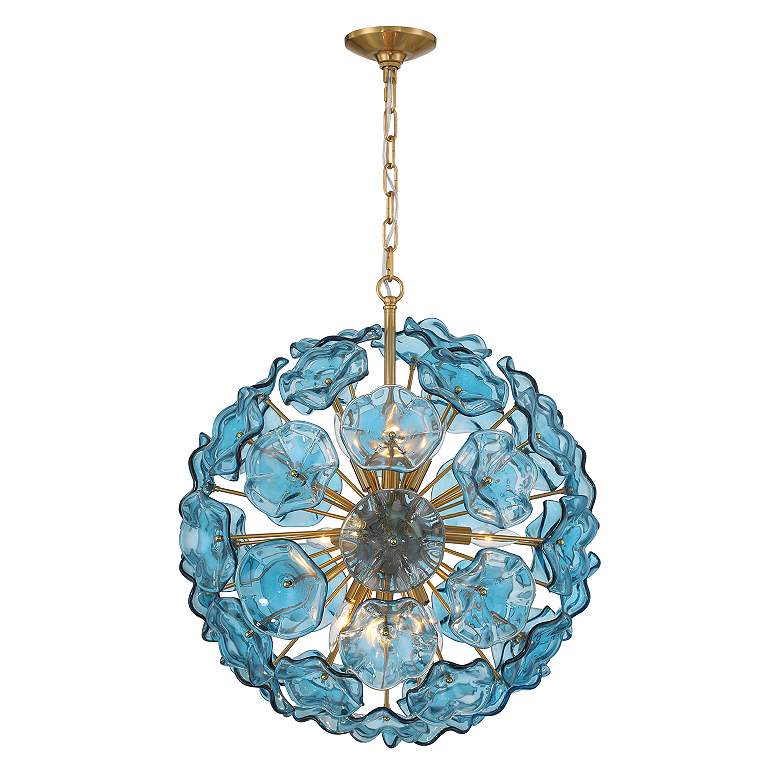 Image 3 Esme 9 Light Aged Brass Pendant more views