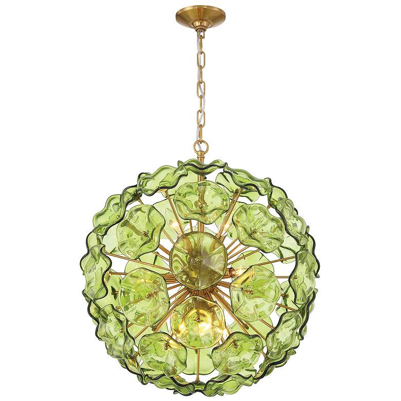 Image 1 Esme 9 Light Aged Brass Pendant
