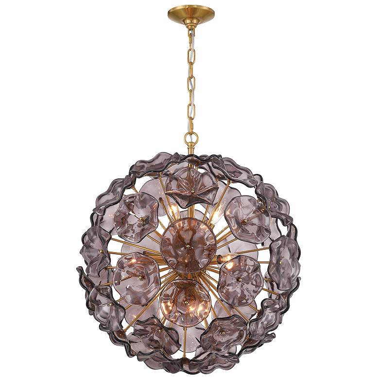 Image 2 Esme 9 Light Aged Brass Pendant