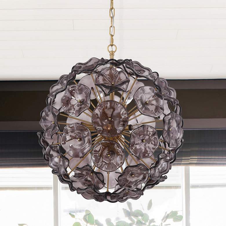 Image 1 Esme 9 Light Aged Brass Pendant