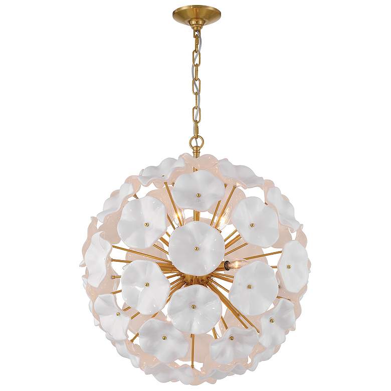 Image 2 Esme 9 Light Aged Brass Pendant