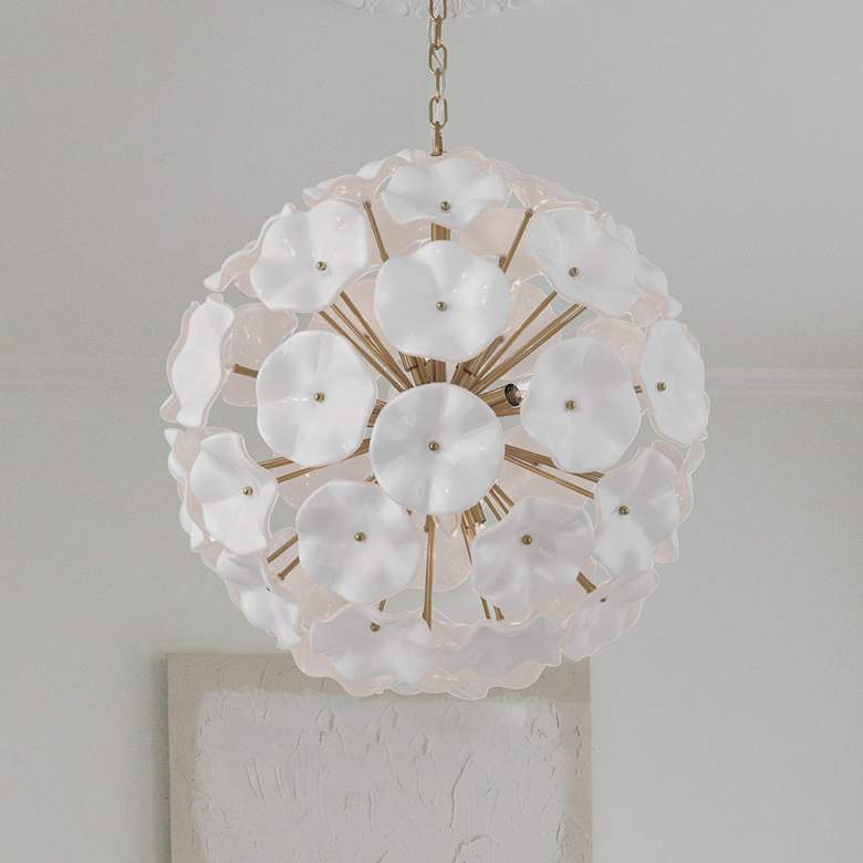 Image 1 Esme 9 Light Aged Brass Pendant
